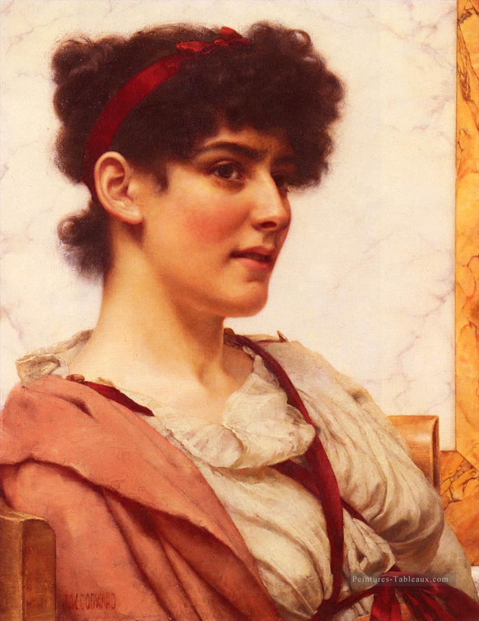 Une dame néoclassique de beauté classique John William Godward Peintures à l'huile